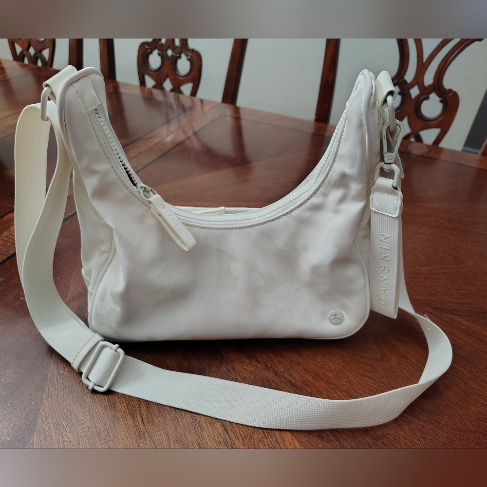 Danskin White Shoulder Bag with Adjustable Strap